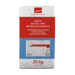 redstone Secco basis en ontvochtigingspleister - 25kg