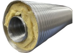 Lindab 2-laags aluminium flexibele buis, warmte- en geluidsgeïsoleerd | D=200/300mm | L=3000mm